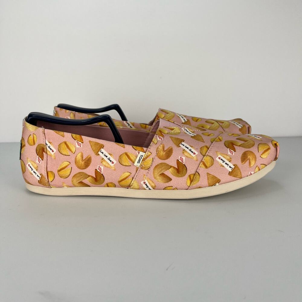 TOMS Classic Canvas Shoes Fortune Cookie Comfort Alpargata Flats Womens 12 NEW